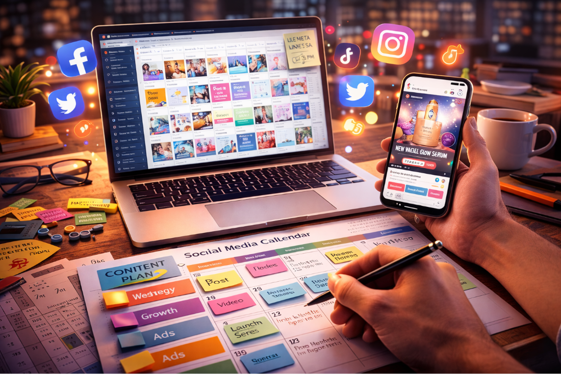 Creación de contenido social estratégico y diseño de piezas digitales